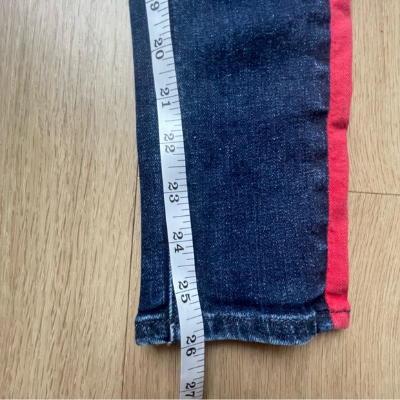 Rag and Bone Mazie High Rise Jeans with red stripe, size 27 - Picture 4 of 8